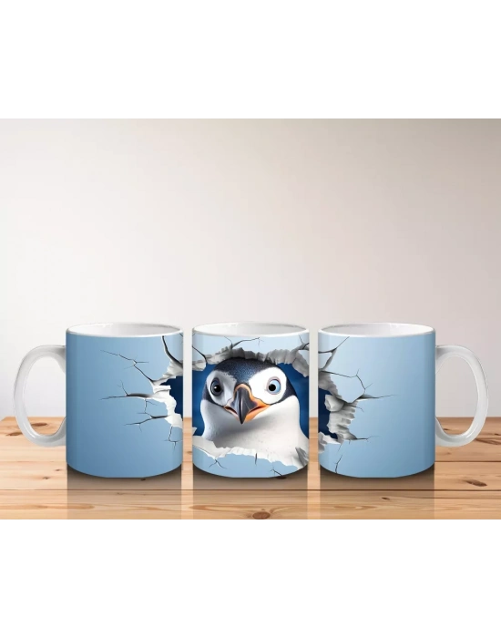 Çatlak Duvar Arasında Şaşkın Baykuş – Baskılı Kahve Kupası