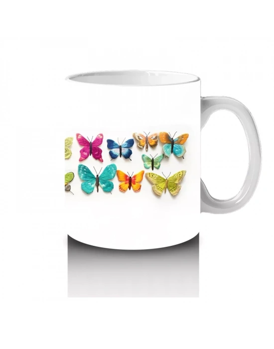 Çatlak Duvar Arasından Bakan Beyaz Kartal - Baskılı kahve kupası