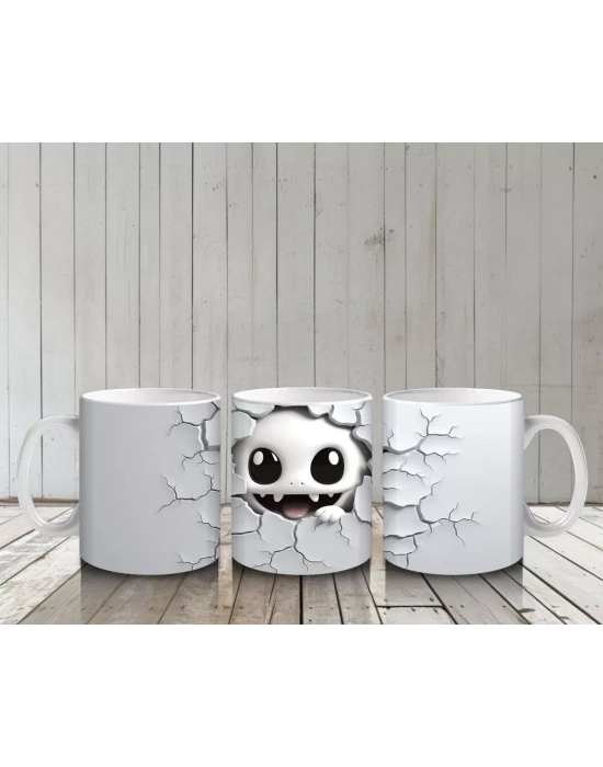 Çatlak Duvar Arkasından Bakan Hayalet – Hediyelik Kahve Kupası