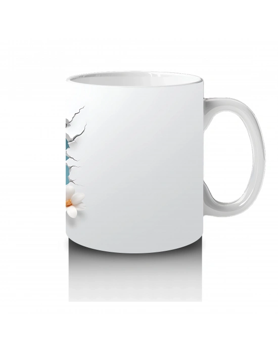 Çatlak Duvarda Beliren Boynuzlu Sevimli Ceylan – Baskılı Kahve Kupası