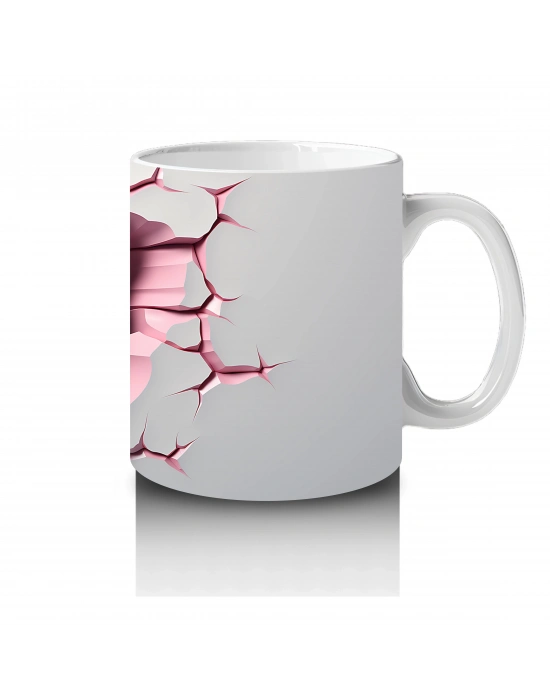 Çatlak Duvarda Sert Bakışlı Fransız Bulldog – Baskılı Kahve Kupası