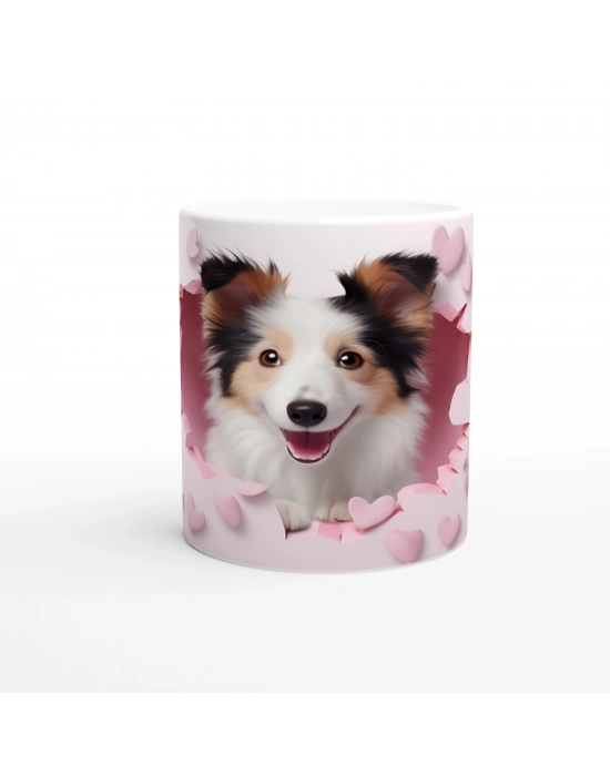 Çatlak Duvardan Bakan Maltese Temalı Baskılı Kupa Bardak