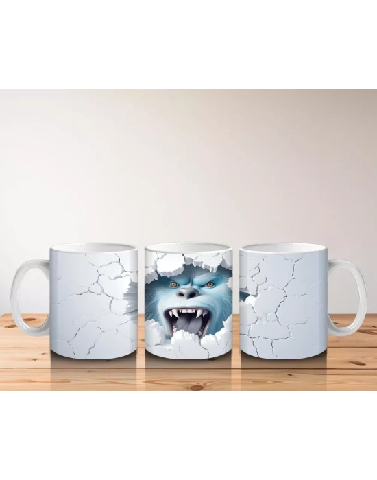 Çatlak Duvardan Bakan Vampir Yüz – Baskılı Kahve Kupası