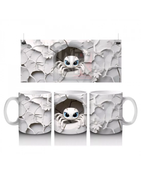 Çatlak Duvarın Ortasında Solgun Kafatası – Hediyelik Kahve Kupası