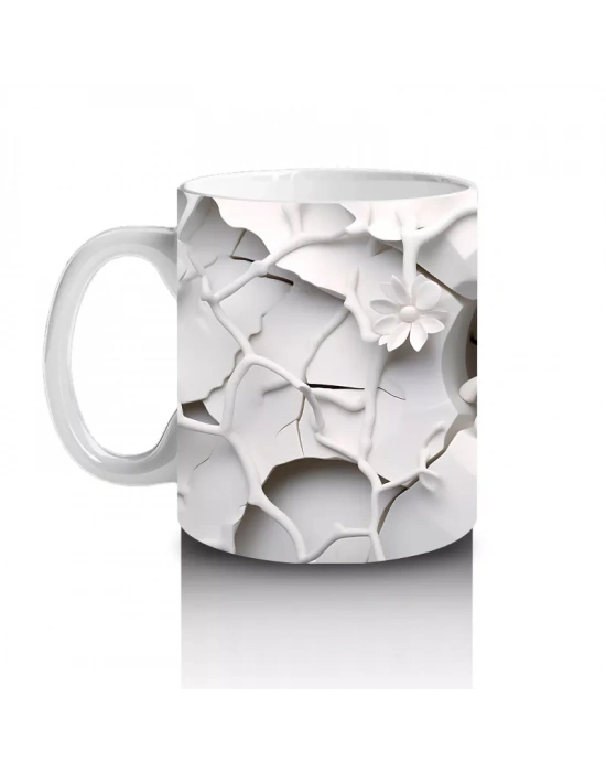 Çatlak Duvarın Ortasında Solgun Kafatası – Hediyelik Kahve Kupası