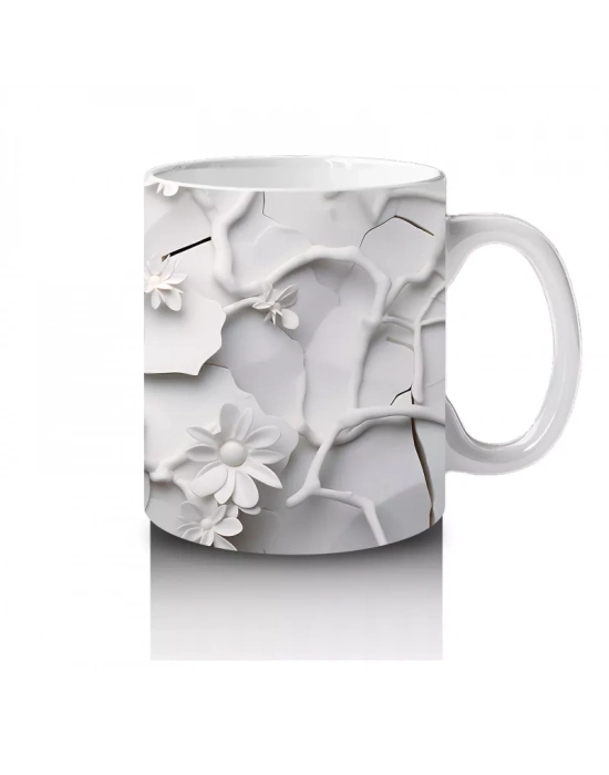 Çatlak Duvarın Ortasında Solgun Kafatası – Hediyelik Kahve Kupası