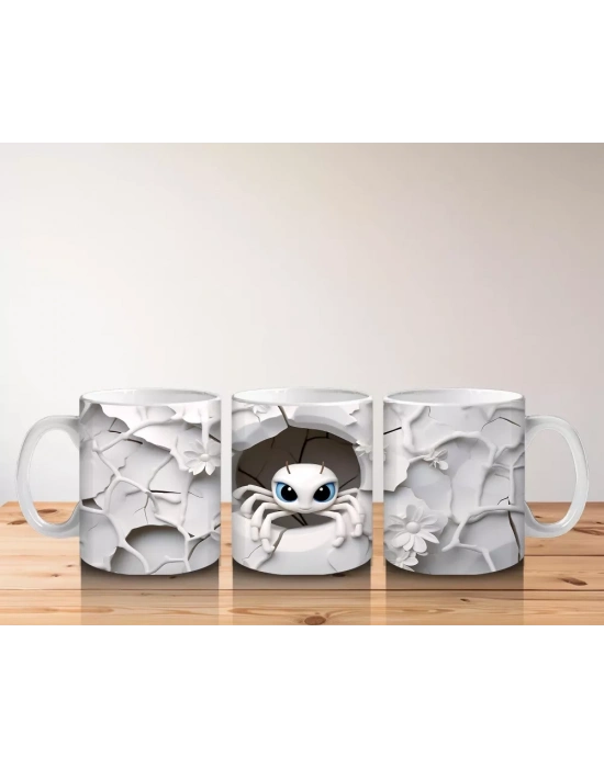 Çatlak Duvarın Ortasında Solgun Kafatası – Hediyelik Kahve Kupası