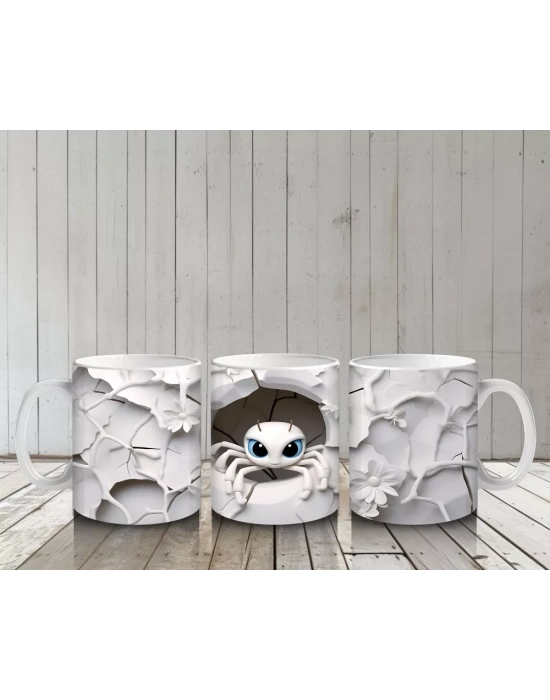 Çatlak Duvarın Ortasında Solgun Kafatası – Hediyelik Kahve Kupası