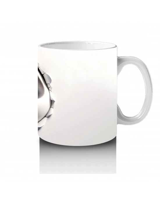 Çatlak Zeminden Bakan Sevimli Panda Karakteri - Baskılı kahve kupası