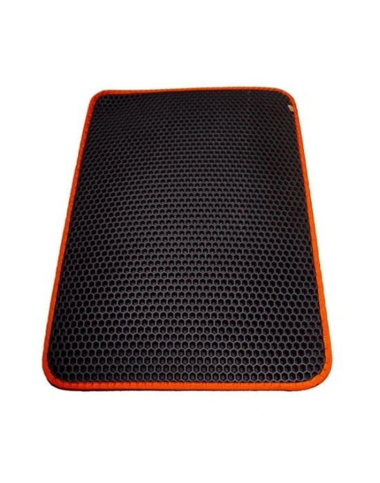 Cattie Altıgen Model Kum Toplayıcı Fonksiyonel Kedi Paspası Large Turuncu 50x75 Cm