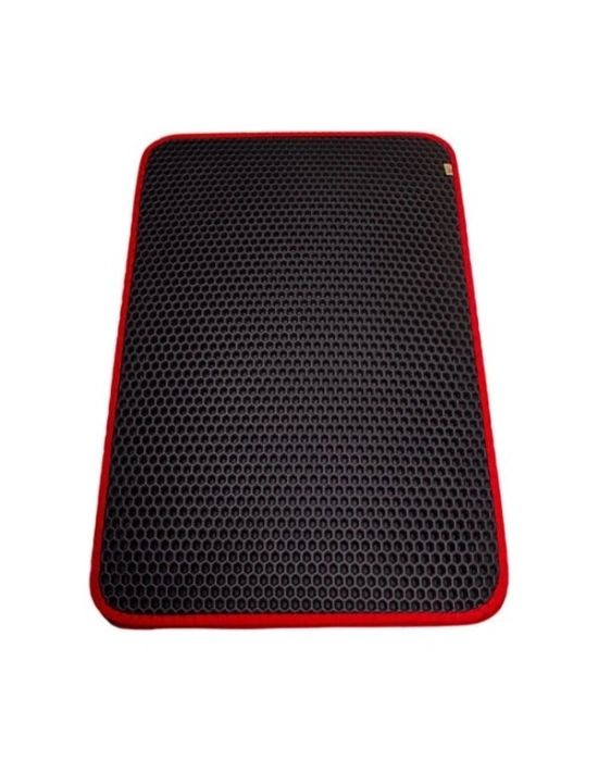 Cattie Altıgen Model Kum Toplayıcı Fonksiyonel Kedi Paspası Medium Kırmızı 37x50 Cm