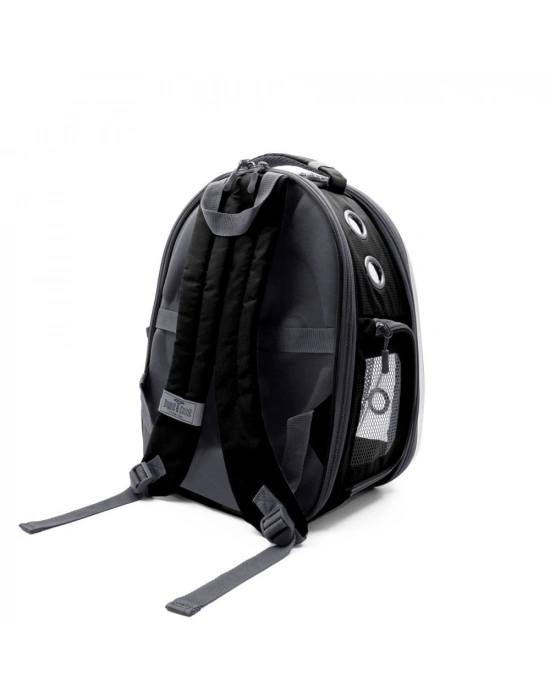 Cattie Fileli Astronot Kedi Taşıma Çantası 25x60x40cm Siyah