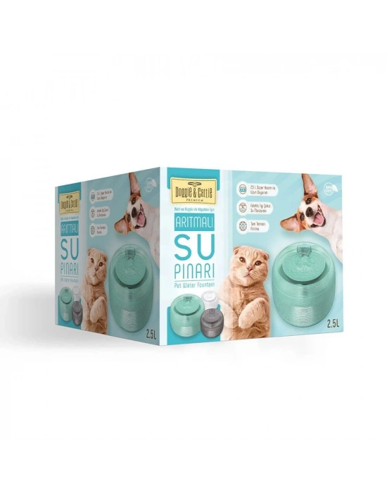 Cattie Kedi Köpek Su Pınarı Klasik Model 2,5 L Yeşil