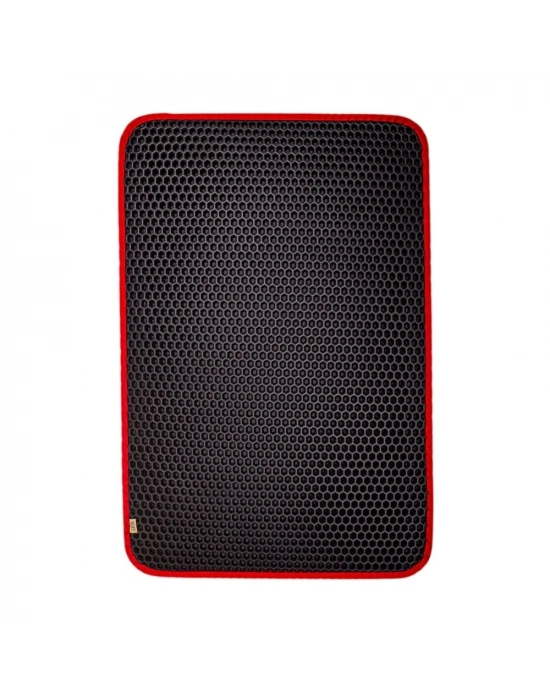 Cattie Kum Toplayıcı Fonksiyonel Kedi Paspası Altıgen 50-75 cm Kırmızı