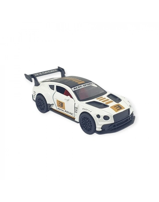 Çek Bırak Araba Metal - 3672C - Beyaz - Sarı