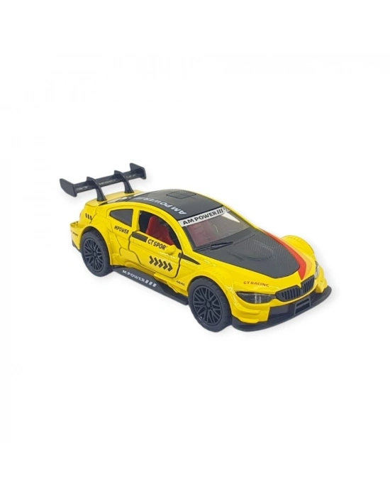 Çek Bırak Araba Metal - 3672C - Sarı-Siyah