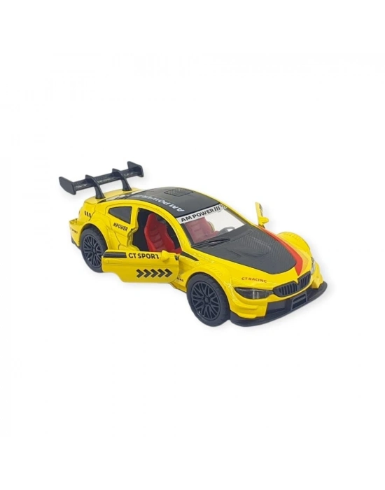 Çek Bırak Araba Metal - 3672C - Sarı-Siyah