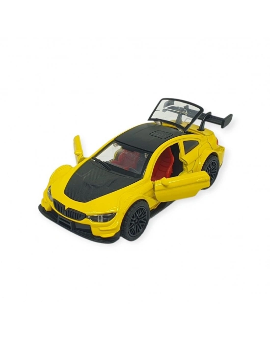 Çek Bırak Metal Arabalar 12 cm - 3671C - Sarı