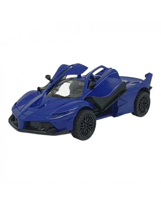 Çek Bırak Metal Arabalar 13 cm - SR2212- Mavi