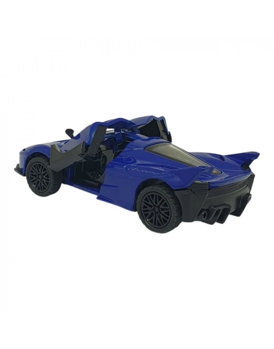 Çek Bırak Metal Arabalar 13 cm - SR2212- Mavi