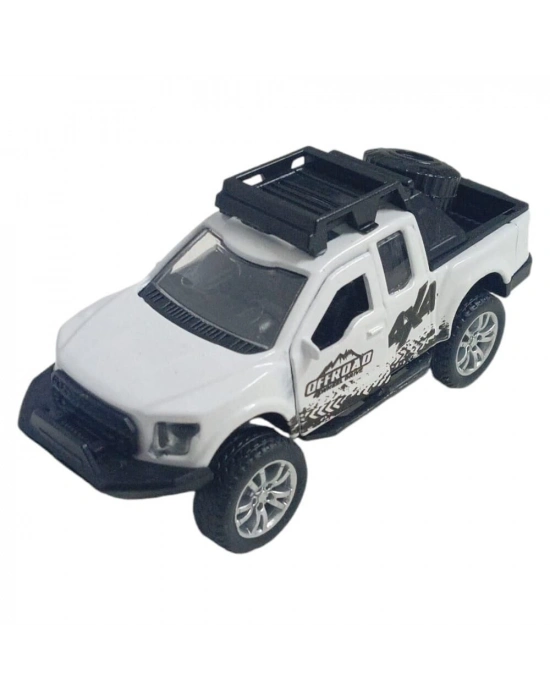 Çek Bırak Metal Arazi Aracı 13 cm - Beyaz