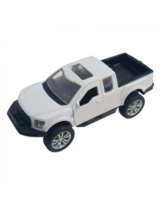 Çek Bırak Metal Arazi Aracı 13 cm - Beyaz