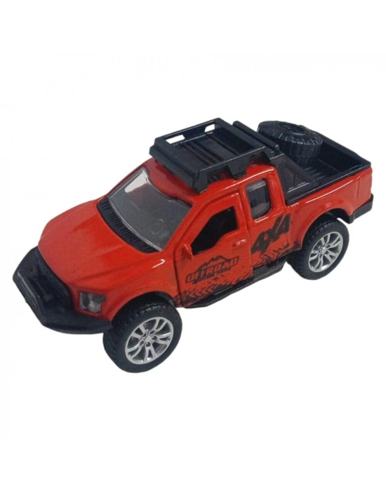 Çek Bırak Metal Arazi Aracı 13 cm - Kırmızı