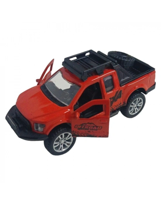 Çek Bırak Metal Arazi Aracı 13 cm - Kırmızı