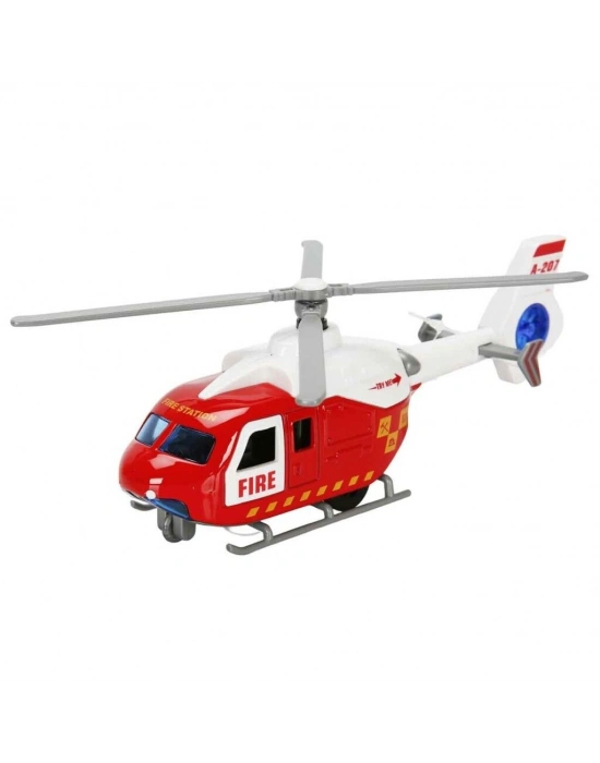 Çek Bırak Metal Helikopter 20 cm - Kırmızı