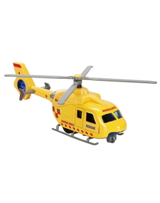 Çek Bırak Metal Helikopter 20 cm - Sarı