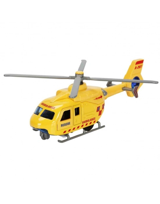 Çek Bırak Metal Helikopter 20 cm - Sarı