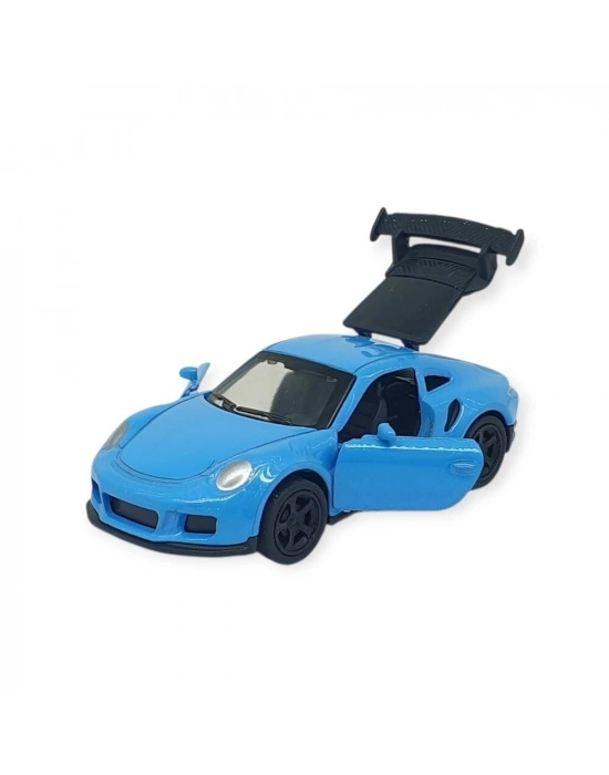 Çek Bırak Metal Küçük Arabalar 8 cm - 6411A-1 - Mavi