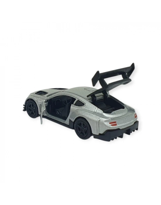 Çek Bırak Metal Küçük Arabalar 8 cm - 6411A-16 - Gümüş