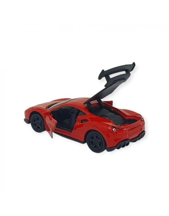 Çek Bırak Metal Küçük Arabalar 8 cm - 6411A-4 - Kırmızı