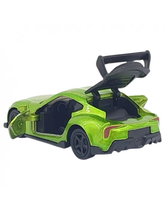 Çek Bırak Metal Küçük Arabalar 8 cm - 6411A - Yeşil