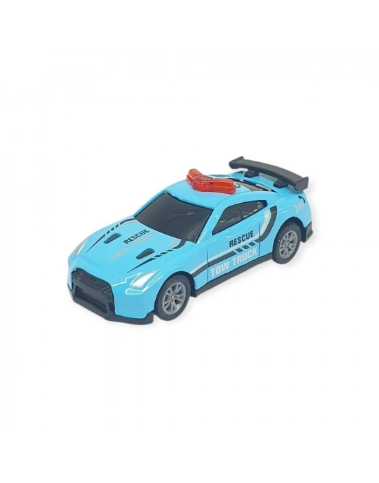 Çek Bırak Metal Küçük Arabalar 8 cm - SH40031 - Açık Mavi