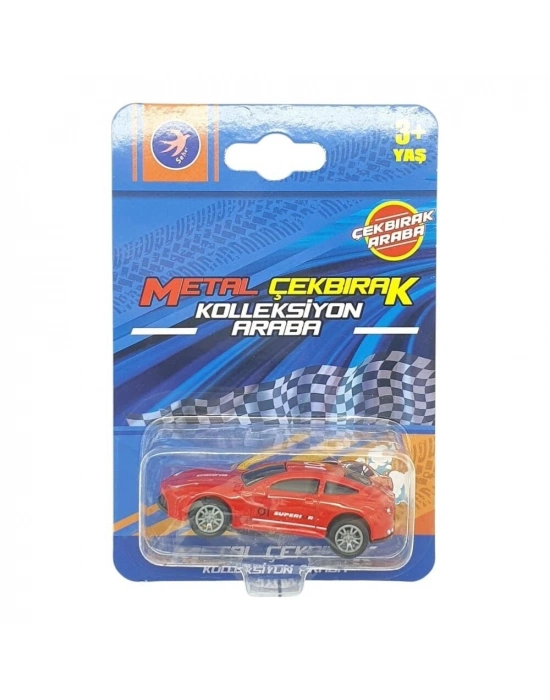 Çek Bırak Metal Küçük Arabalar 8 cm - SH40031 - Kırmızı