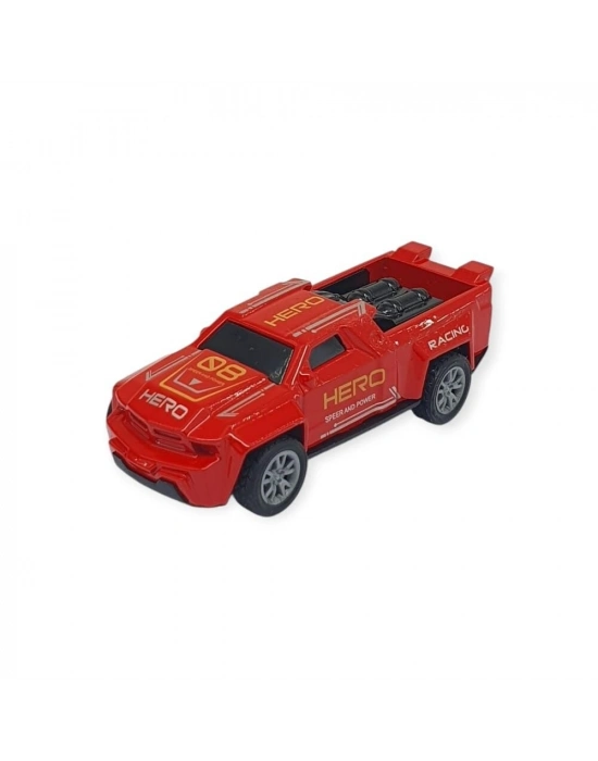 Çek Bırak Metal Küçük Arabalar 8 cm - SH40031 - Kırmızı Pick-Up