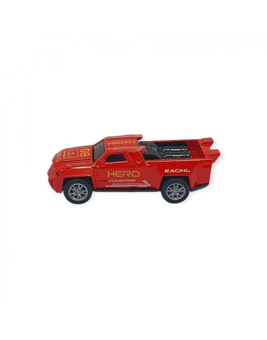 Çek Bırak Metal Küçük Arabalar 8 cm - SH40031 - Kırmızı Pick-Up