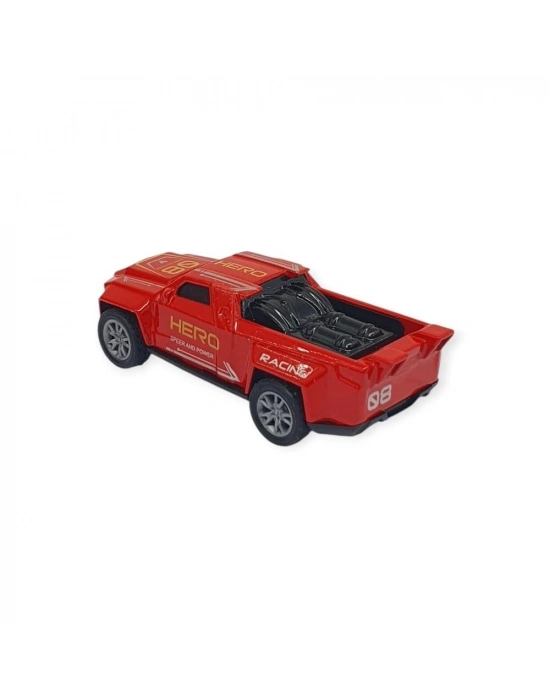 Çek Bırak Metal Küçük Arabalar 8 cm - SH40031 - Kırmızı Pick-Up