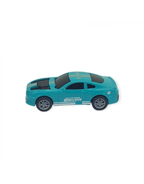Çek Bırak Metal Küçük Arabalar 8 cm - SH40031 - Turkuaz Need For Speed