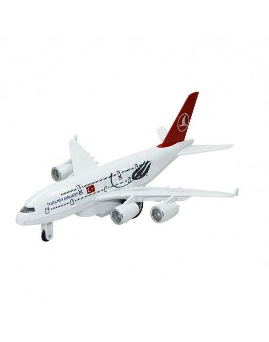 Çek Bırak Metal Uçak Sesli Işıklı - A380