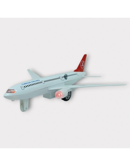 Çek Bırak Metal Yolcu Uçağı - 18 cm - Orta Boy