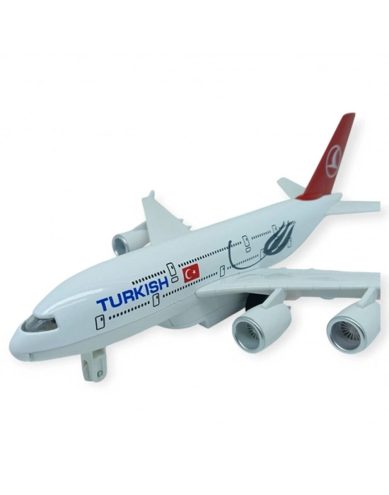 Çek Bırak Metal Yolcu Uçağı - 21 cm - Büyük Boy