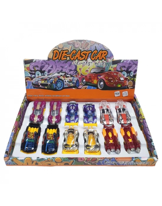 Çek Bırak Mini Arabalar 7 Cm - 6664-12B