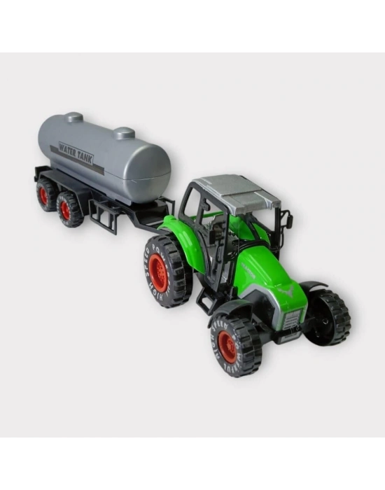 Çek Bırak Römorklu Traktör 25Cm - Yeşil Su Tankı