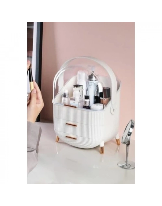 Çekmeceli Kozmetik Organizer Beyaz