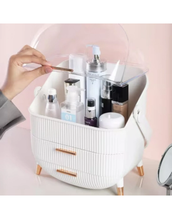 Çekmeceli Kozmetik Organizer Beyaz