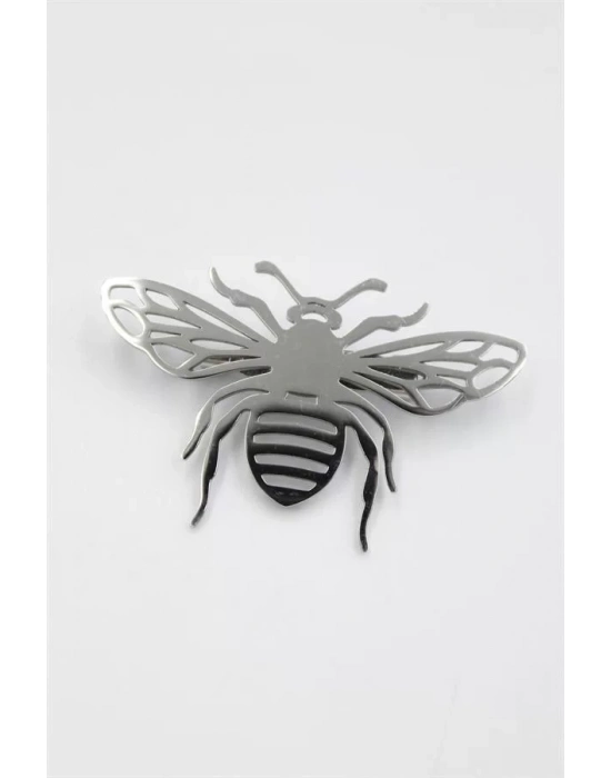 Çelik Arı Broş - Gümüş