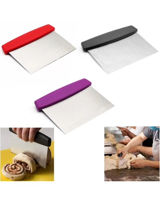 ®  Çelik Hamur Kesici Kazıyıcı Pasta Kek Dekorasyon Spatula Aleti